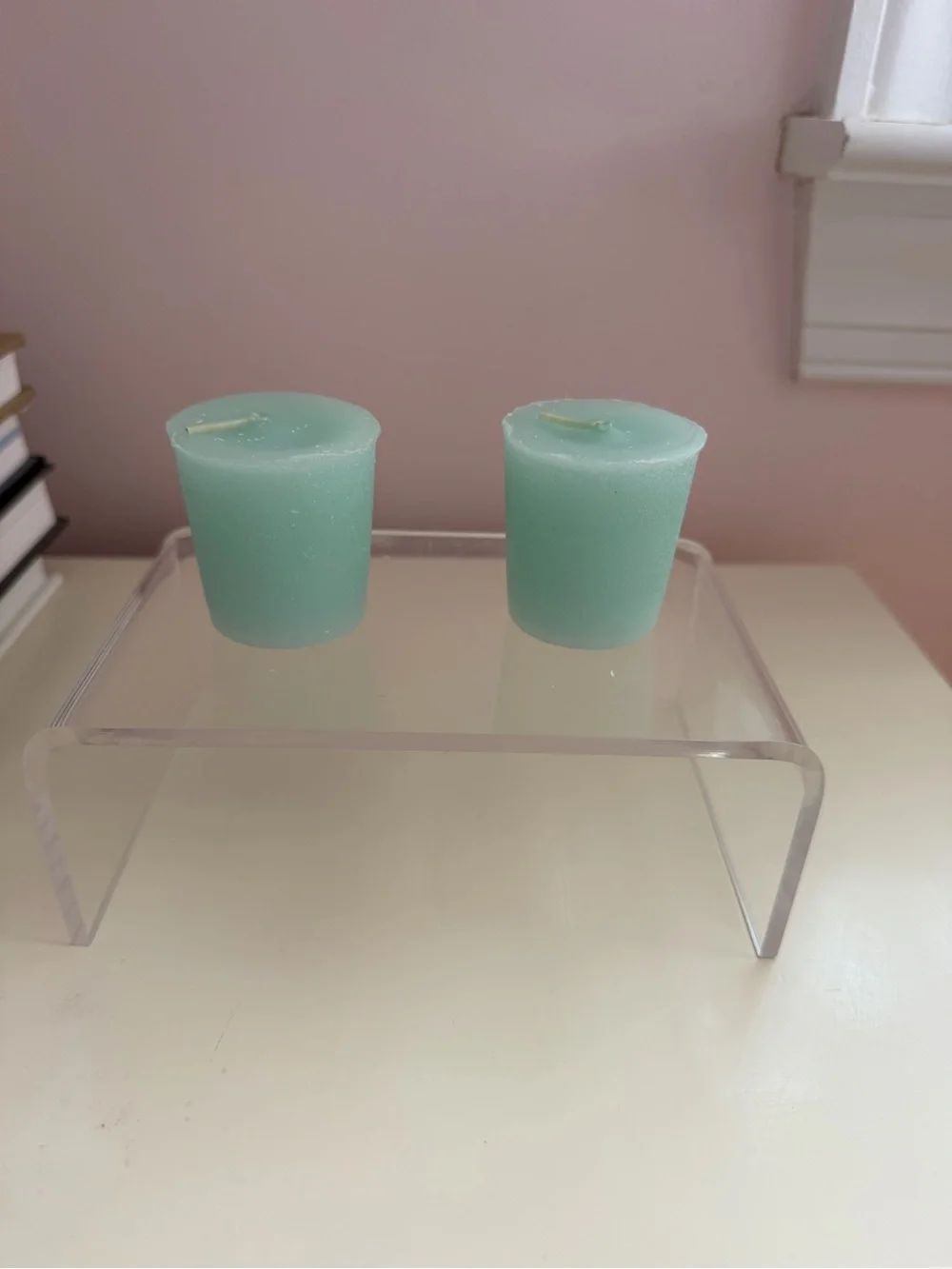 NEW Votive Candles Set of 12 Pastel Colors Unscented Boxed Pillar 2” Tall